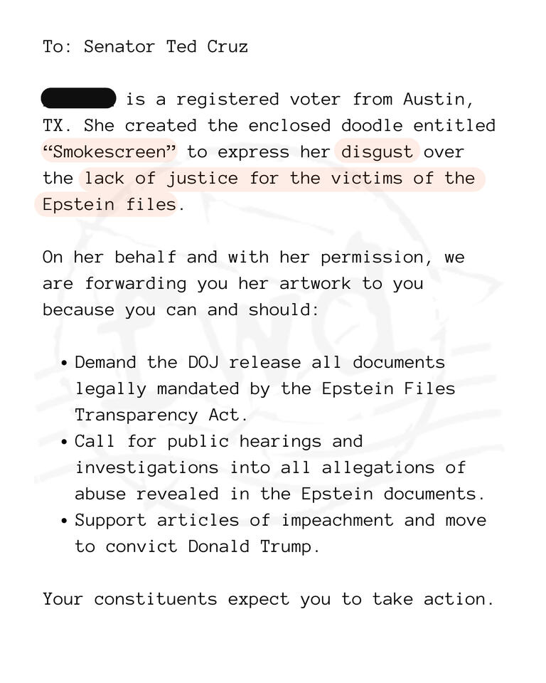 Text of formal letter.